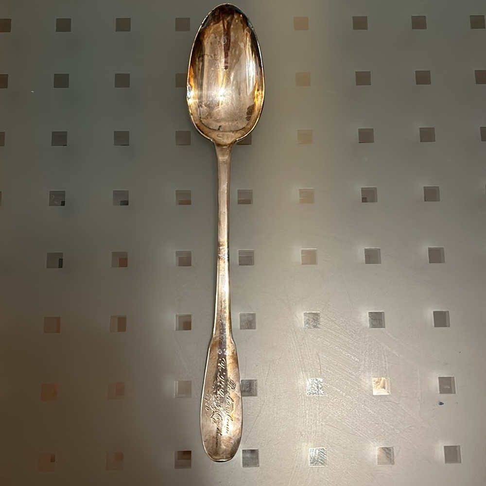 Silverplate Dressing Spoon GORHAM SILVER PLATE Rochambeau  1780 reproduction